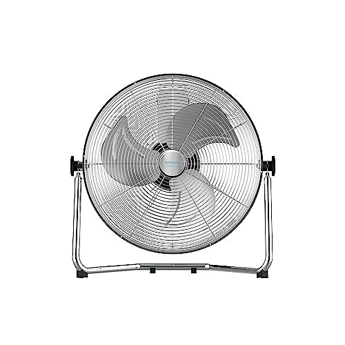Cecotec - EnergySilence 4300 Pro Fan, 110W, 3 Speed, Adjustable Tilt, Chrome Finish