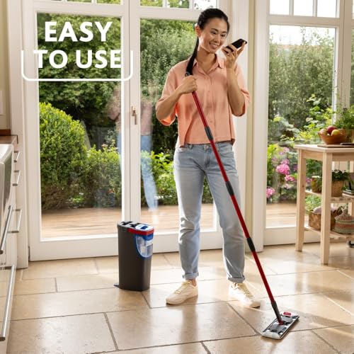 Vileda H2PrO Flat mop System - Revolutionary Clean and Dirty Water Separation - Water-Saving Design - Compact Storage - Ergonomic Handle - Microfibre Power - Can be Used one-Handed - Medaid International