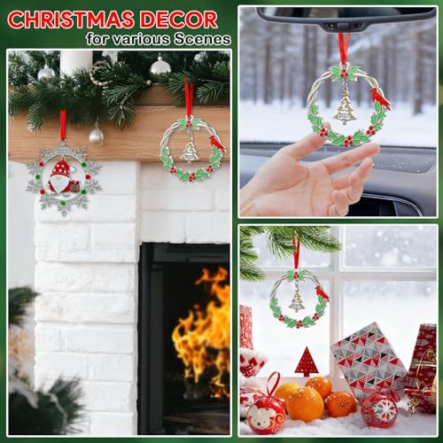 2025 Christmas Tree Ornaments for Women Metal Hanging Ornament for Windows Car Living Room Xmas Stocking Stuffers for Girl Friend Teens Cardinal Gifts - Medaid International
