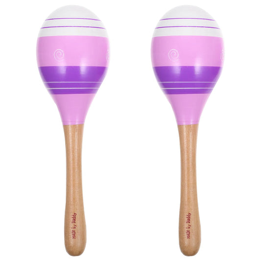 Vaguelly 2Pcs Maracas Children Wood Rumba Shakers Rattle Hand Striped Carnival Maracas Musical Playthings Kids Educational Shaker Sand Hammers with Rhythm for Party Games for age 3+ - Medaid International