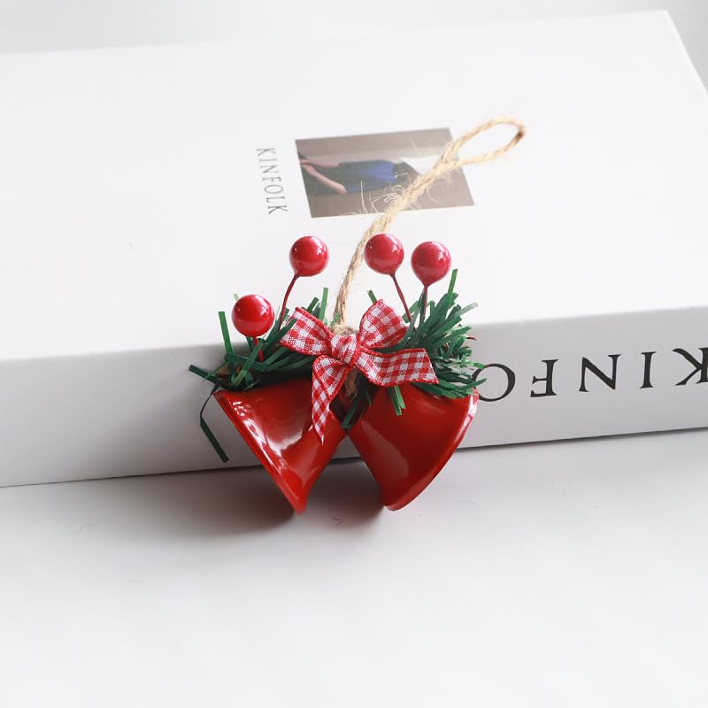 1 Pc Red Christmas Bells, Tree Hanging Ornament Metal Jingle Bells for Christmas Holiday Decoration - Medaid International