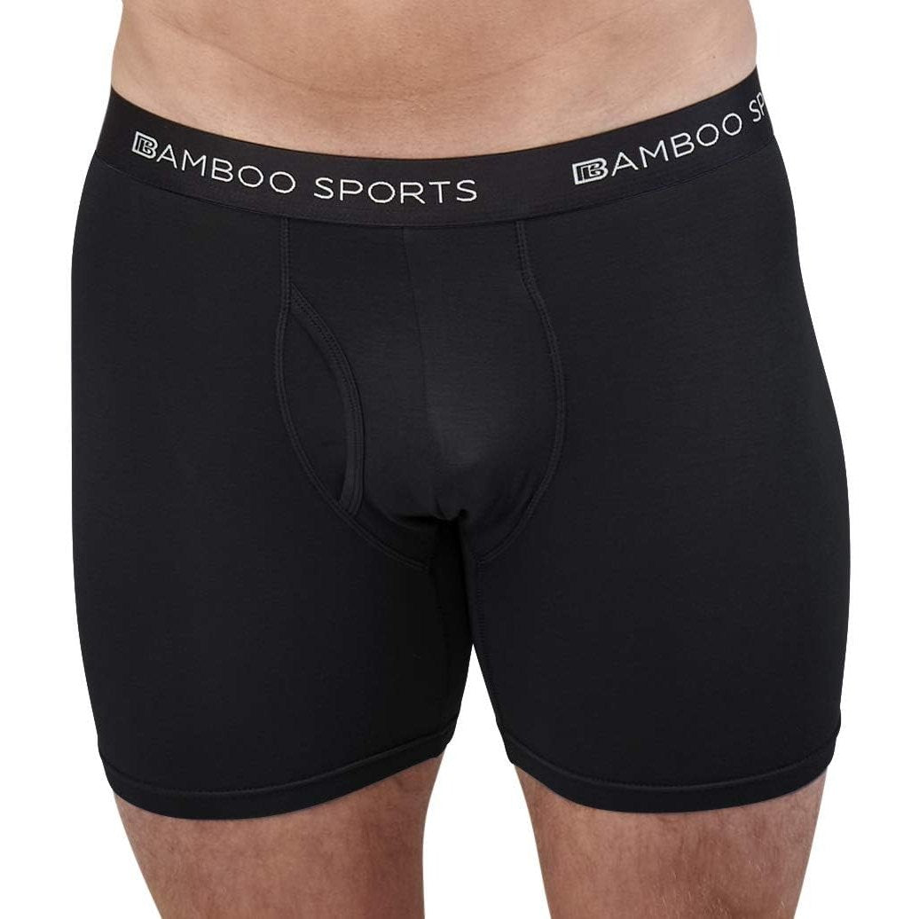 Bamboo Sports Mens Bamboo Boxer Briefs Underwear - Soft & Comfortable Fit 4 inch inseam - Medaid International