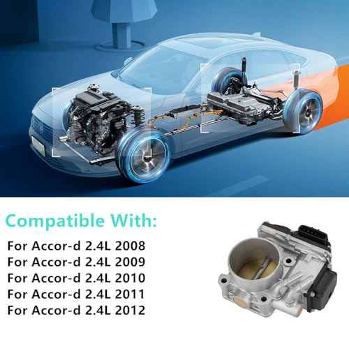 Trolling Man - Electronic Throttle Body Assembly for 2008-2012 Accord 2.4L, OEM 16400-R44-A02, High Performance, Easy Installation