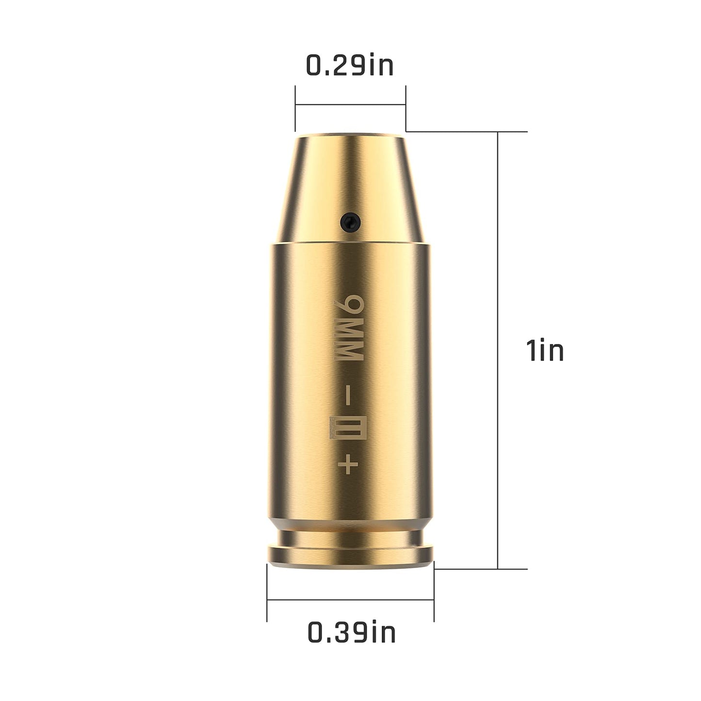 Feyachi Bore Sight 9mm Red Dot Laser Zeroing Bore Sighter Pistol Laser Boresighter with 3 Sets of 0.29 * 0.39 * 1 in, 9MM - Medaid International