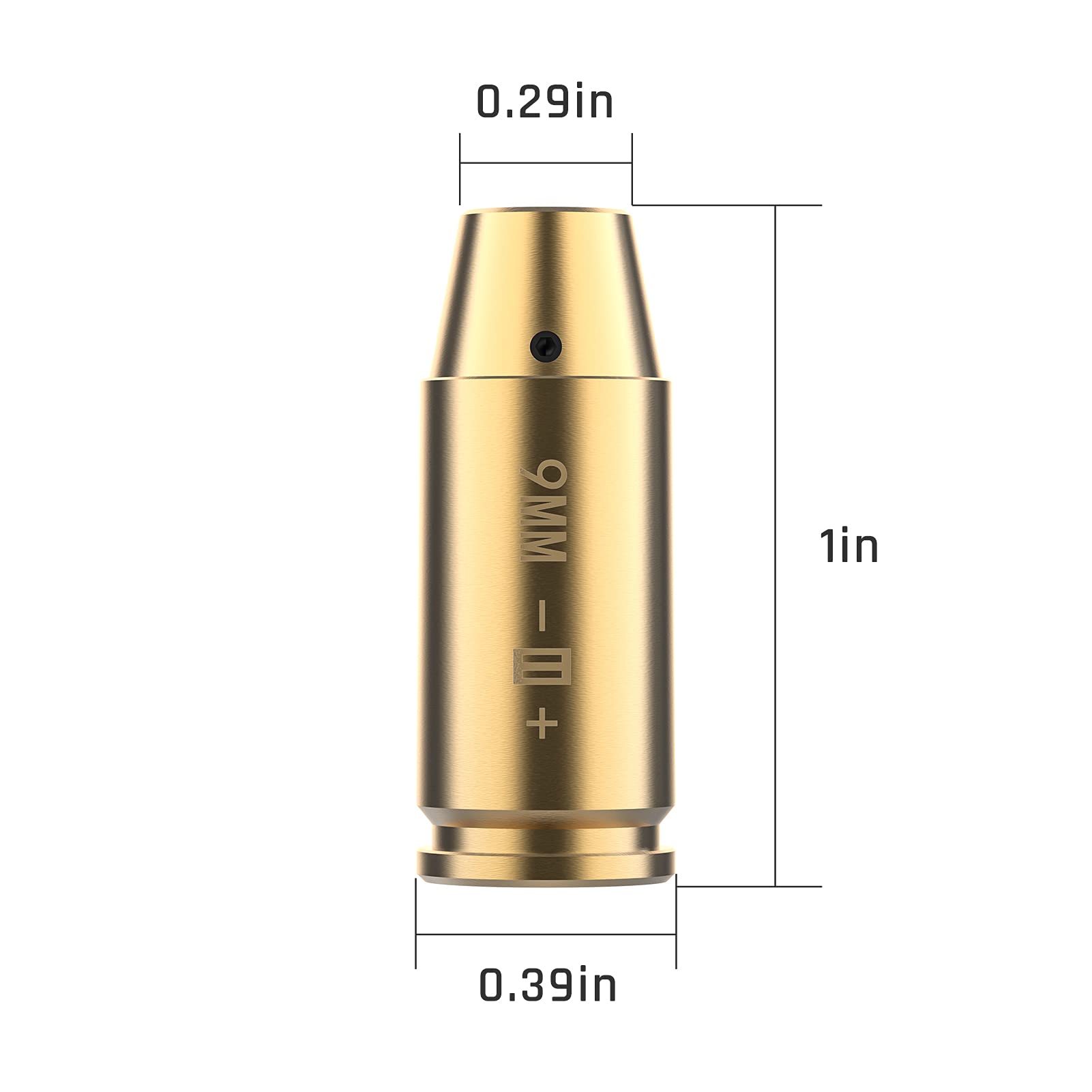 Feyachi Bore Sight 9mm Red Dot Laser Zeroing Bore Sighter Pistol Laser Boresighter with 3 Sets of 0.29 * 0.39 * 1 in, 9MM - Medaid International