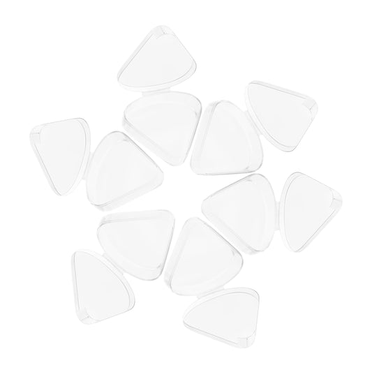 6Pcs Portable Triangle Powder Puff Cases Only Makeup Sponge Holder Powder Puff Protective Storage Box Makeup Puff Travel Case Container Travel Beauty Blender Holder, Clear - Medaid International