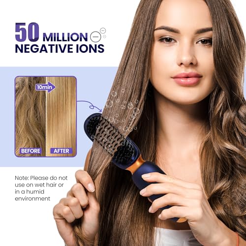 Smofrees - Cordless Portable Hair Straightener Brush, Mini & Lightweight for Travel