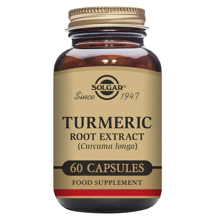 Solgar Standardized Turmeric Root Extract 400 mg, 60 Vegetable Capsules - Antioxidant Support for Brain, Joint, & Immune Health - Non-GMO, Vegan, Gluten Free, Dairy Free, Kosher - 60 Servings - Medaid International