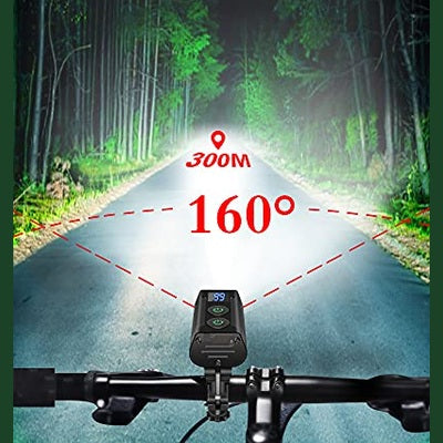 Rehkittz - Super Bright 3300 Lumens USB Rechargeable Bicycle Lights Set, 5000mAh Battery