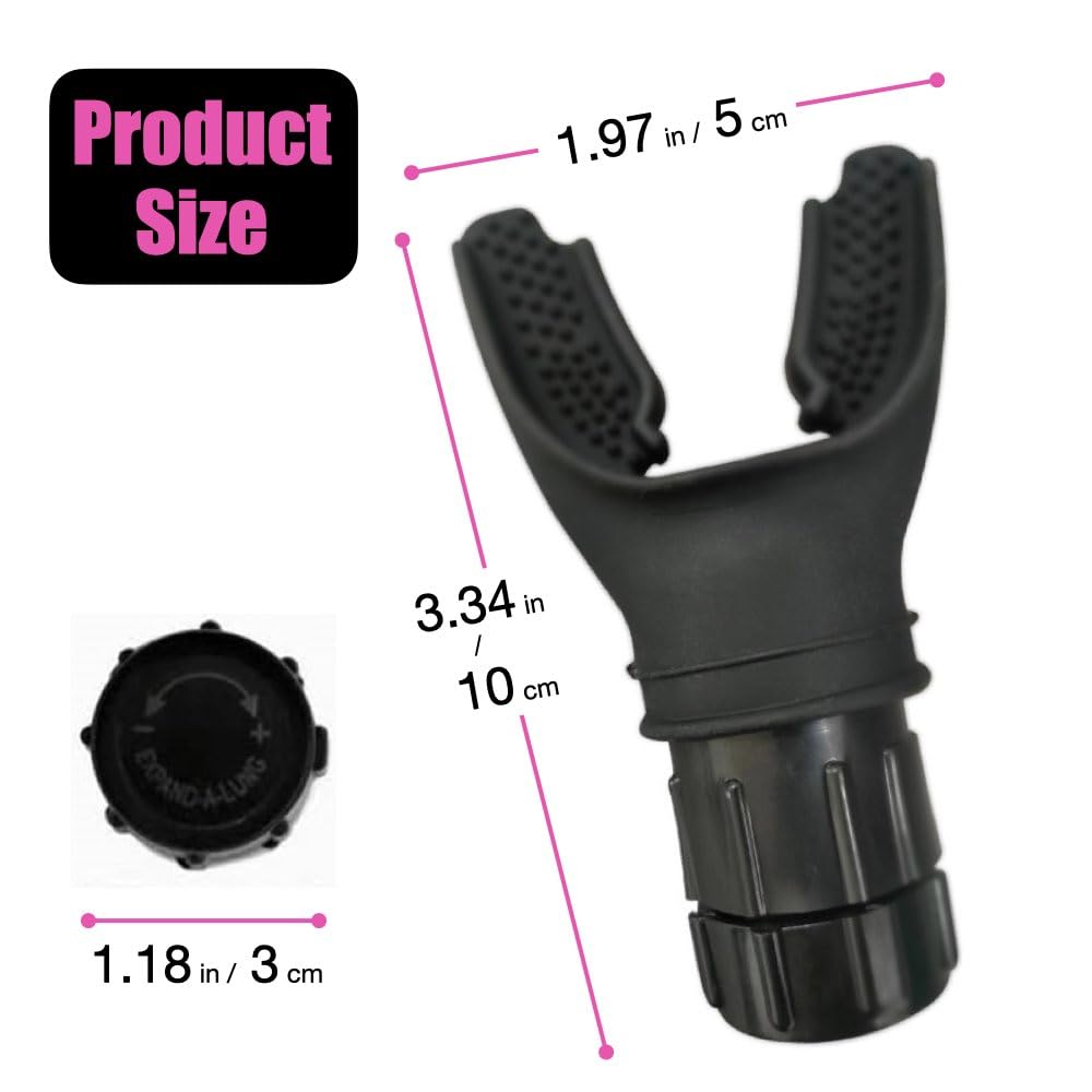 Breathing Trainer, Portable Respiratory Muscle Trainer with Adjustable Resistance, Compact Lung Exercise Device, Detachable for Easy Cleaning - Black - Medaid International