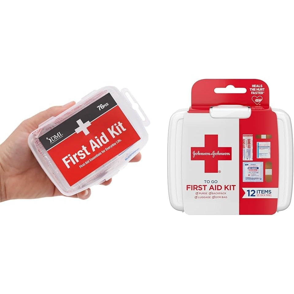 DMI 76-Piece First-Aid Kit, All-Purpose Use for Minor Cuts and Scrapes, Durable Water-Resistant Case, Convenient and Portable, FSA & HSA Eligible - Medaid