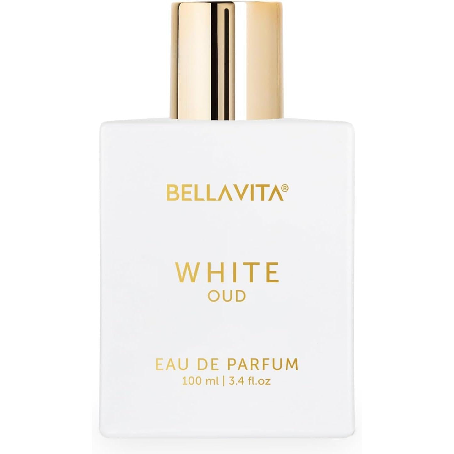 BellaVita Luxury White OUD Unisex Perfume 100Ml | Premium Arabic Men and Women Perfumes | Notes of Artemisia, Musk, Oud Vetiver and Freesias | Exquisite Unisex Arabian Perfume for Women & Men - Medaid International