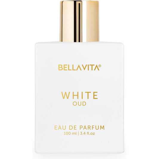 BellaVita Luxury White OUD Unisex Perfume 100Ml | Premium Arabic Men and Women Perfumes | Notes of Artemisia, Musk, Oud Vetiver and Freesias | Exquisite Unisex Arabian Perfume for Women & Men - Medaid International