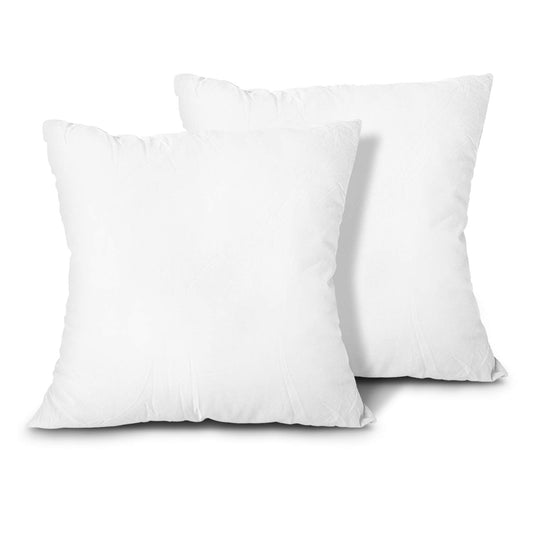 EDOW Throw Pillow Inserts, Set of 2 Lightweight Down Alternative Polyester Pillow, Couch Cushion, Sham Stuffer, Machine Washable. (White, 18x18) - Medaid International