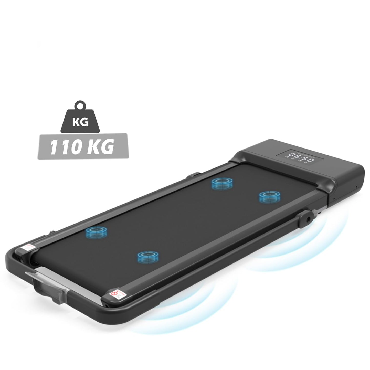 NaKeah Folding Treadmill for Home, 1.5hp Walking Pad, Under Desk Treadmill for Workout with 1-10km/H, For Home/Office Fitness Exercise,Silver - Medaid International