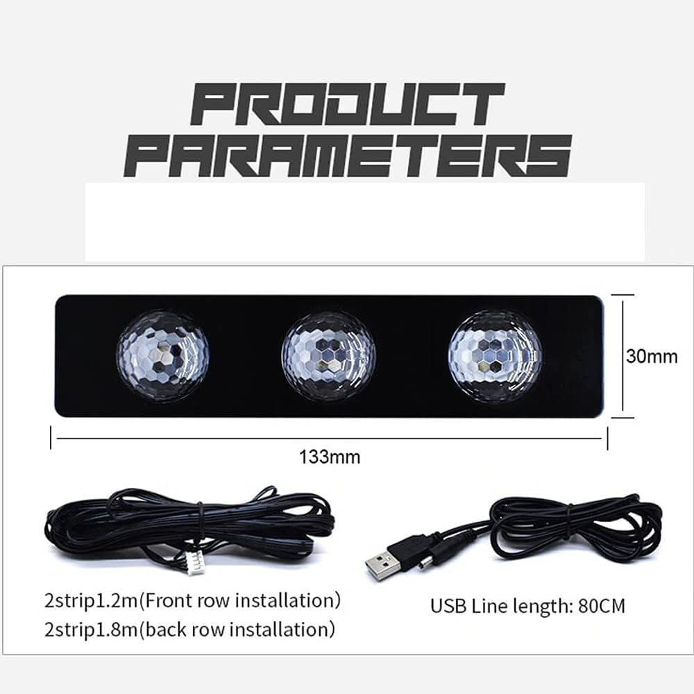 4 Pcs Crystal LED Strip Lights Bulbs With 7 Color Control RGB - Medaid International