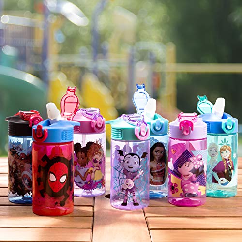 Zak Designs Marvel SpiderMan Kids Spout Cover and Built-in Carrying Loop Made of Plastic, Leak-Proof Water Bottle Design (BPA-Free), Red, 16oz|B07BK26C9Y