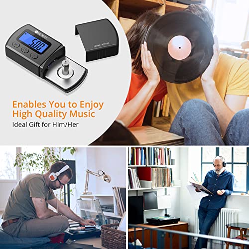 Neoteck - Digital Turntable Stylus Force Gauge with Blue LCD & Leather Case