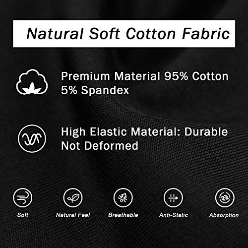 CONKEND Mens Boxer Briefs Cotton Underwear Pack Breathable no Ride up 6" Wide Waistband Tageless Boxers Briefs for Men 5Pack - Medaid International