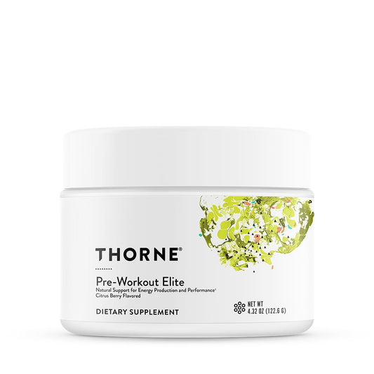 THORNE - Pre-Workout Elite - Natural Support for Energy Production and Performance* - Citrus Berry Flavored - NSF Certified for Sport - 4.32 Oz - 24 Servings - Medaid International