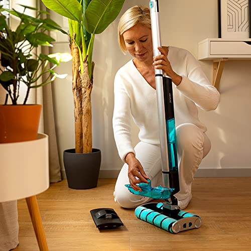Cecotec - Conga Popstar 14800 Aqua Electric Mop, 60W, Self-Cleaning Base, 40min Autonomy