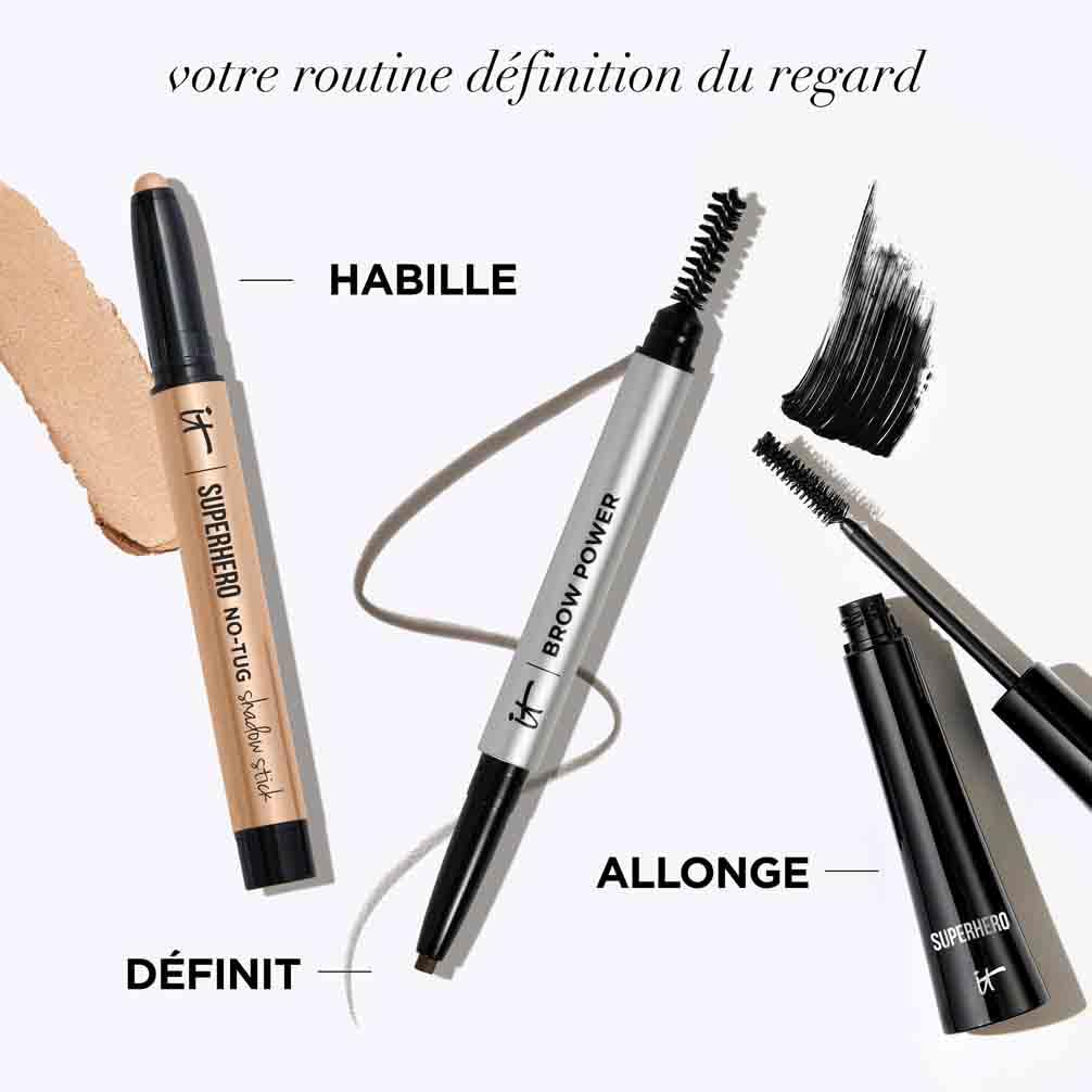 IT Cosmetics Brow Power Universal Taupe Brown Eyebrow Pencil (Taupe) -Long-Lasting, Budge-Proof, Nourishing Biotin & Antioxidants, Easy to Apply & Adjustable, Natural Brow Makeup, Built-in Spoolie - Medaid International