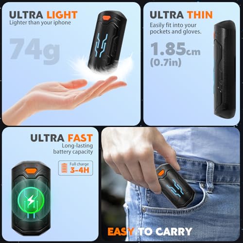 Lcjecv - Rechargeable Hand Warmers, 20 Hours Heat, Portable USB, 2 Pack