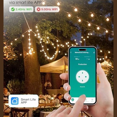 GreenSun - Smart WiFi Plug Compatible with Alexa & Tuya, 16A, IP44