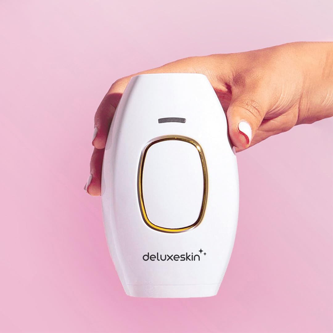 Deluxeskin Laser Hair Removal At Home - IPL Hair Remover Device | Facial Hair Removal Handset | Skincare of Bikini, Legs, Arms, Face, Upper Lips - Medaid International