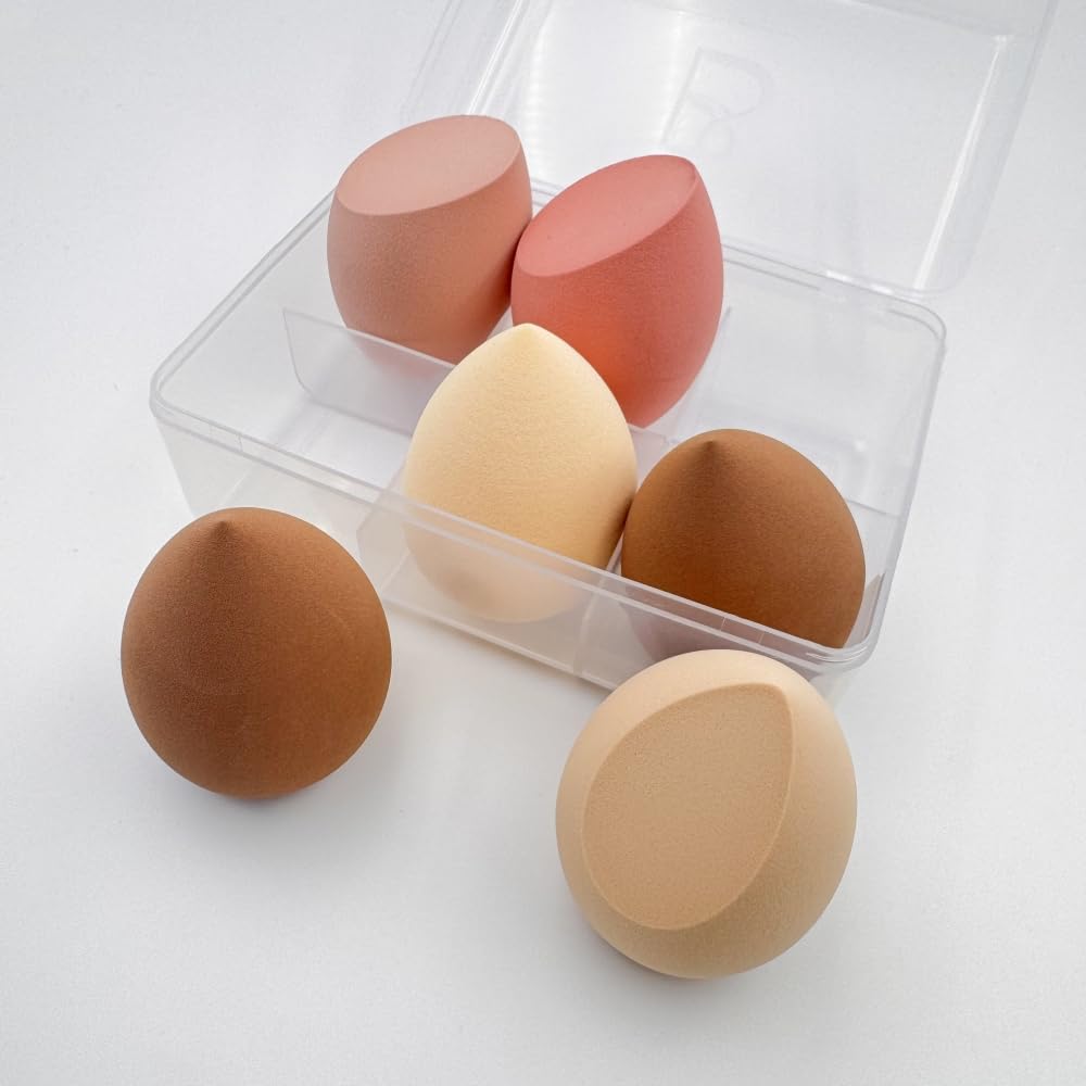 6-Piece Beauty Blender Set | Non-Absorbent Makeup Sponges, Oblique Cut & Water Drop Shapes for Foundation & Cosmetics 21 - Medaid International