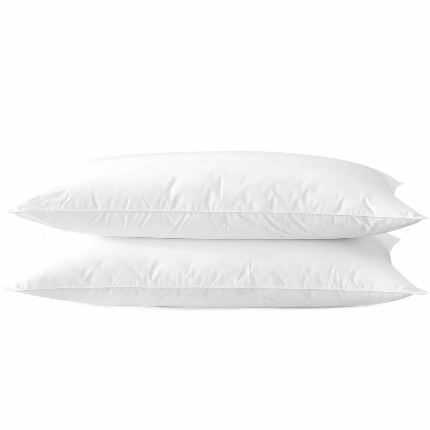 Ultra Thin Flat Soft Bed Pillows Standard Size Set of 2 Pack for Sleeping 20"x26", Hypoallergenic Skin Friendly Machine Washable - Medaid International