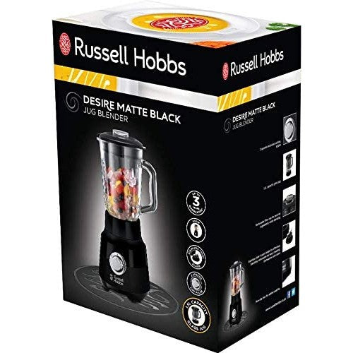 Russell Hobbs Desire Jug Blender, 1.5 Litre, Matte Black - Medaid International