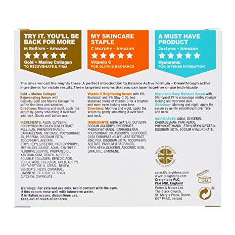 Balance Active Formula The Mighty Three (3 x 30ml) – breakthrough active ingredients for visible results. Three targeted serums that you can layer together or use individually. - Medaid International