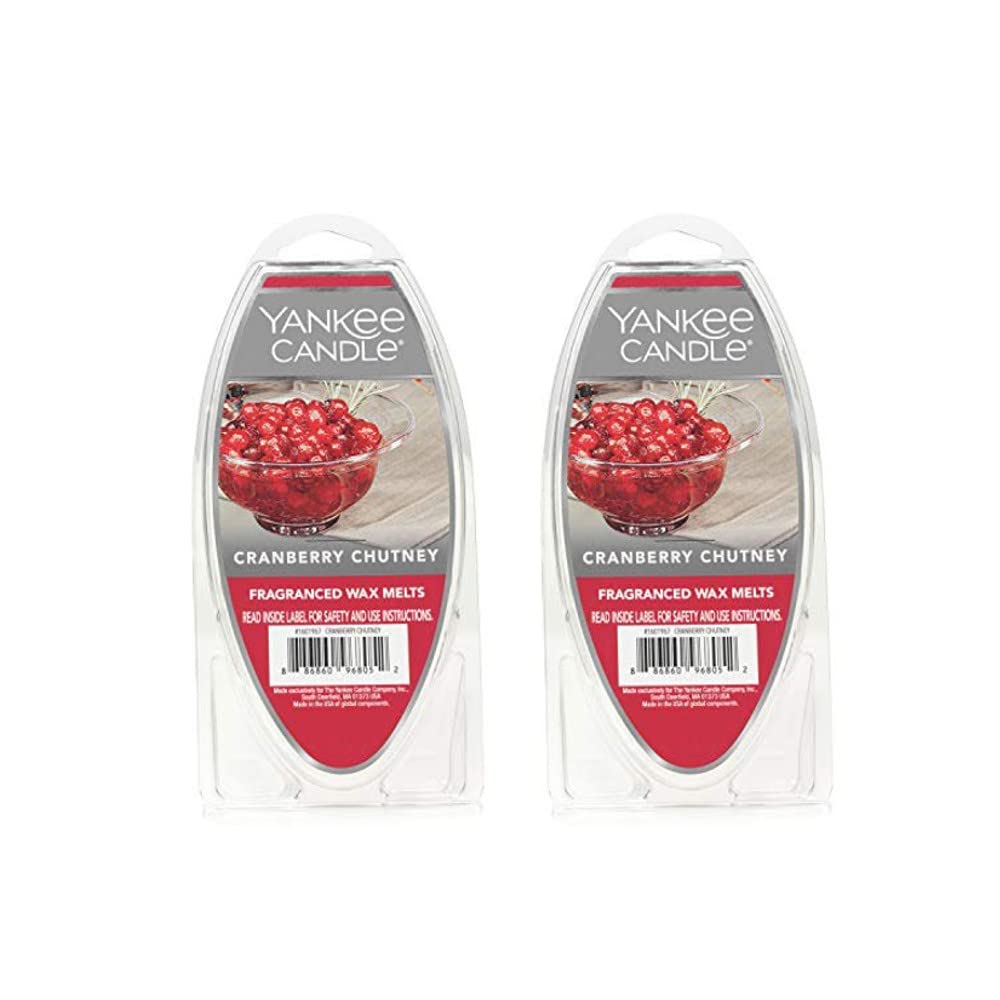 Yankee Candle Set of 2 Cranberry Chutney Fragranced Wax Melts - Medaid International