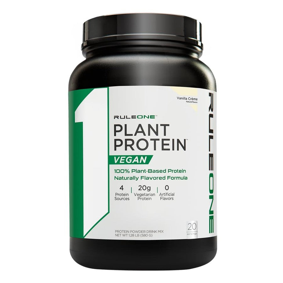 Rule 1 Plant Protein - Vegan, Gluten-Free, Dairy Free, & Soy Free Protein Powder with 20g Protein per Serving (20 Servings, Pure Vanilla) - Medaid International