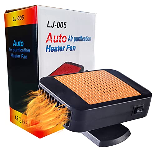 Comblu - 12V Portable Car Heater Fan, Anti-Fog Defroster, 2-in-1 Heating/Cooling