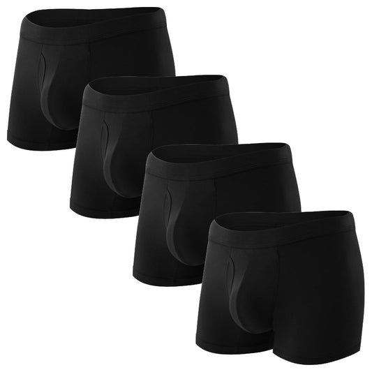 BAMBOO COOL Mens Underwear Trunks for Man Soft Waistband Open-fly Support Briefs(3 or 4 pack) - Medaid International