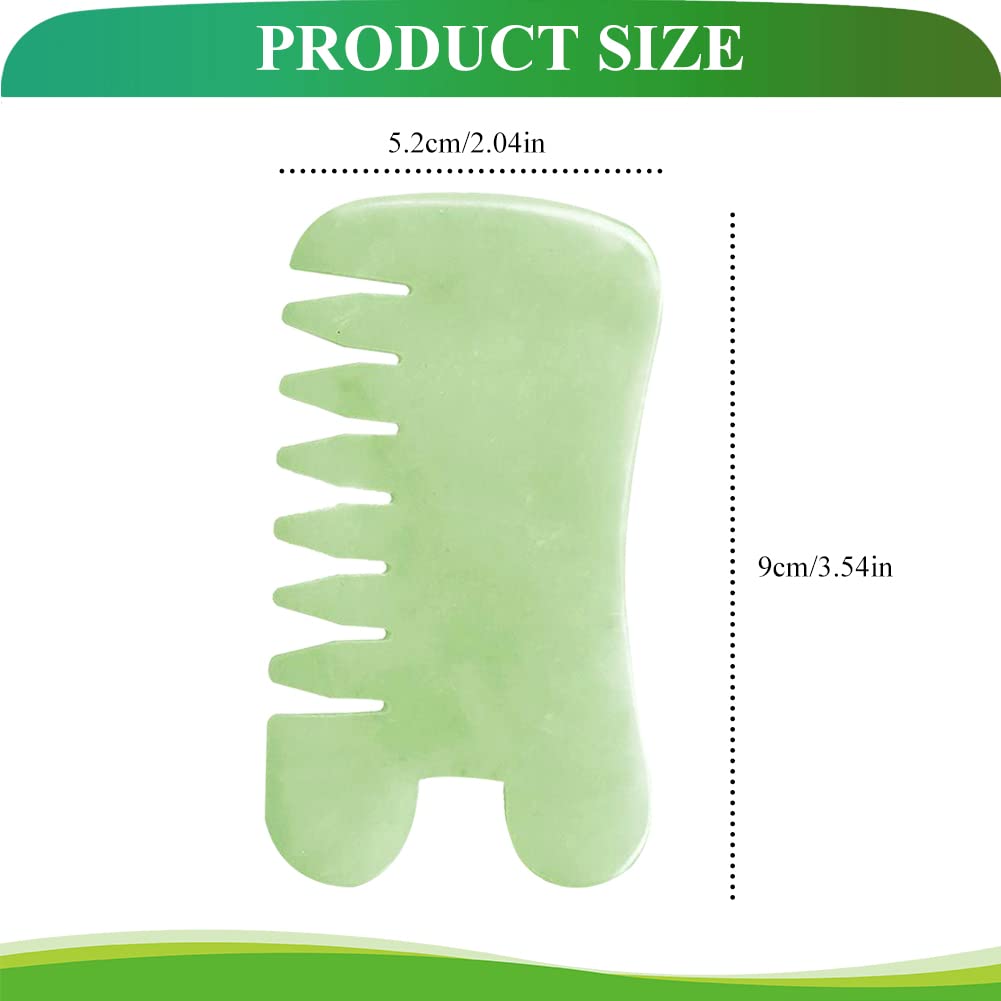 EQLEF Massage Scraping Tools with Jade Body Comb SPA Acupuncture Therapy Point Treatment on Face Arm Foot for Gua Sha - Medaid International