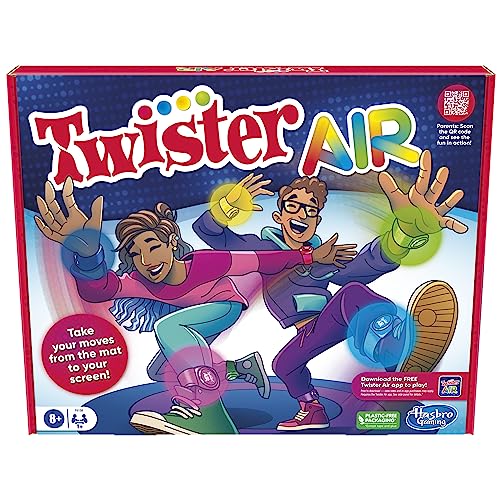 Hasbro Gaming Twister Air Game | AR App Play Game with Wrist and Ankle Bands | Links to Smart Devices | Active Party Games for Kids and Adults | Ages 8+ | for 1+ Players - Medaid International