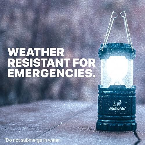 MalloMe - Red And Purple Camping Lanterns, Pack Of 2 Emergency Lights