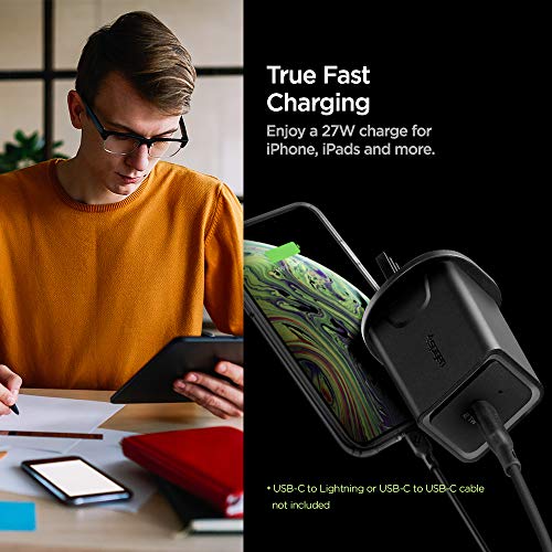Spigen - 27W USB-C Fast Charger with Power Delivery for iPhone & Galaxy