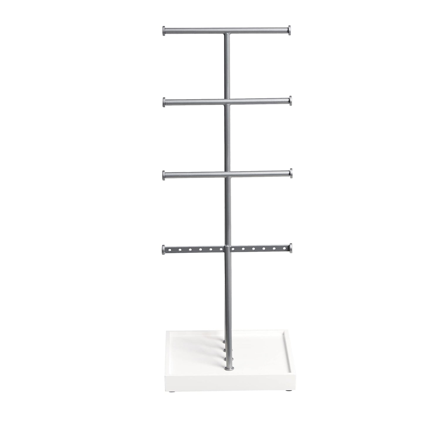 Amazon Basics Four-Tier Jewelry Tree Stand - White/Nickel - Medaid International