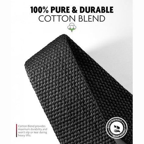 Dmoose Fitness - 24" Padded Lifting Straps for Weightlifting & Powerlifting, Durable Cotton with Silicone Grip