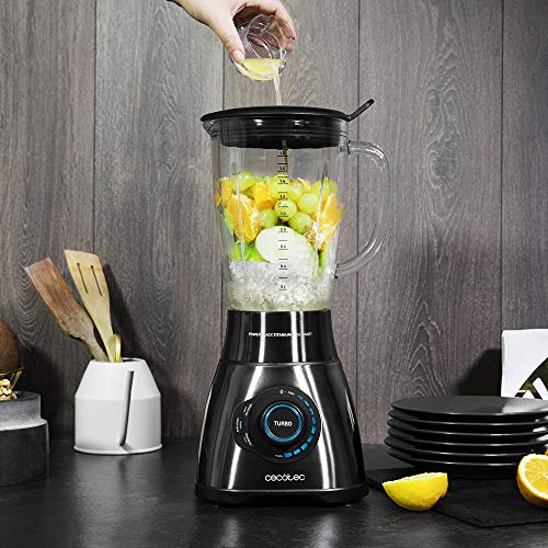 Cecotec - 1800W Power Blender with Stainless Steel Finish & 6-Blade System