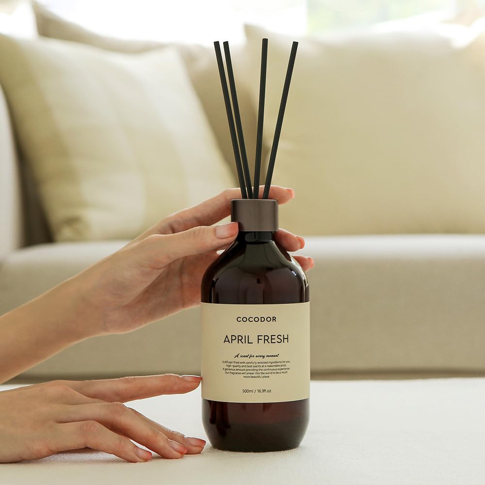 COCODOR Premium Reed Diffuser/Black Cherry/16.9oz(500ml)/1 Pack/Fragrance Scent Essential Oil with Stick Diffuser Set for Home Bathroom Shelf Décor - Medaid International