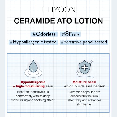 ILLIYOON Ceramide Ato Lotion 528ml(17.85oz) | Daily Moisturizing Lotion for All Skin Types | Deep Moisturizing and Soothing Effect | Korean Skin Care|B07NFYWWB6