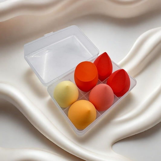 6-Piece Beauty Blender Set | Non-Absorbent Makeup Sponges, Oblique Cut & Water Drop Shapes for Foundation & Cosmetics 17 - Medaid International