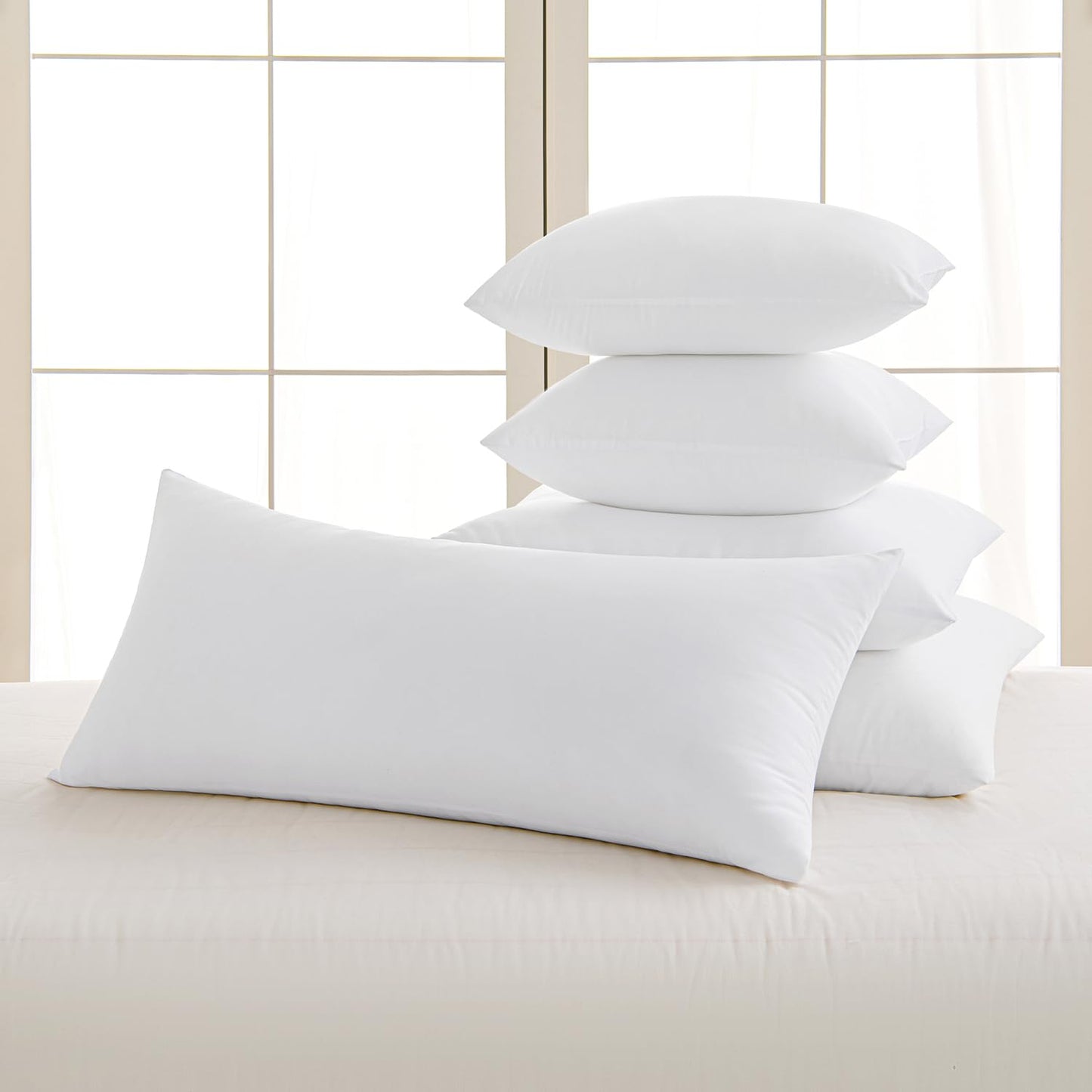 MIULEE 14x36 Inch Throw Pillow Insert Premium Throw Pillow Virgin Microfiber Stuffer Rectangle Pillow for Sofa Bed Couch - Medaid International