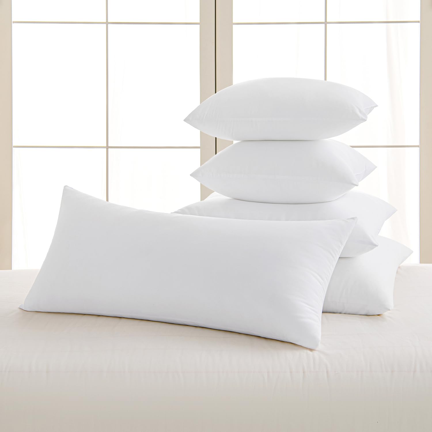 MIULEE 14x36 Inch Throw Pillow Insert Premium Throw Pillow Virgin Microfiber Stuffer Rectangle Pillow for Sofa Bed Couch - Medaid International