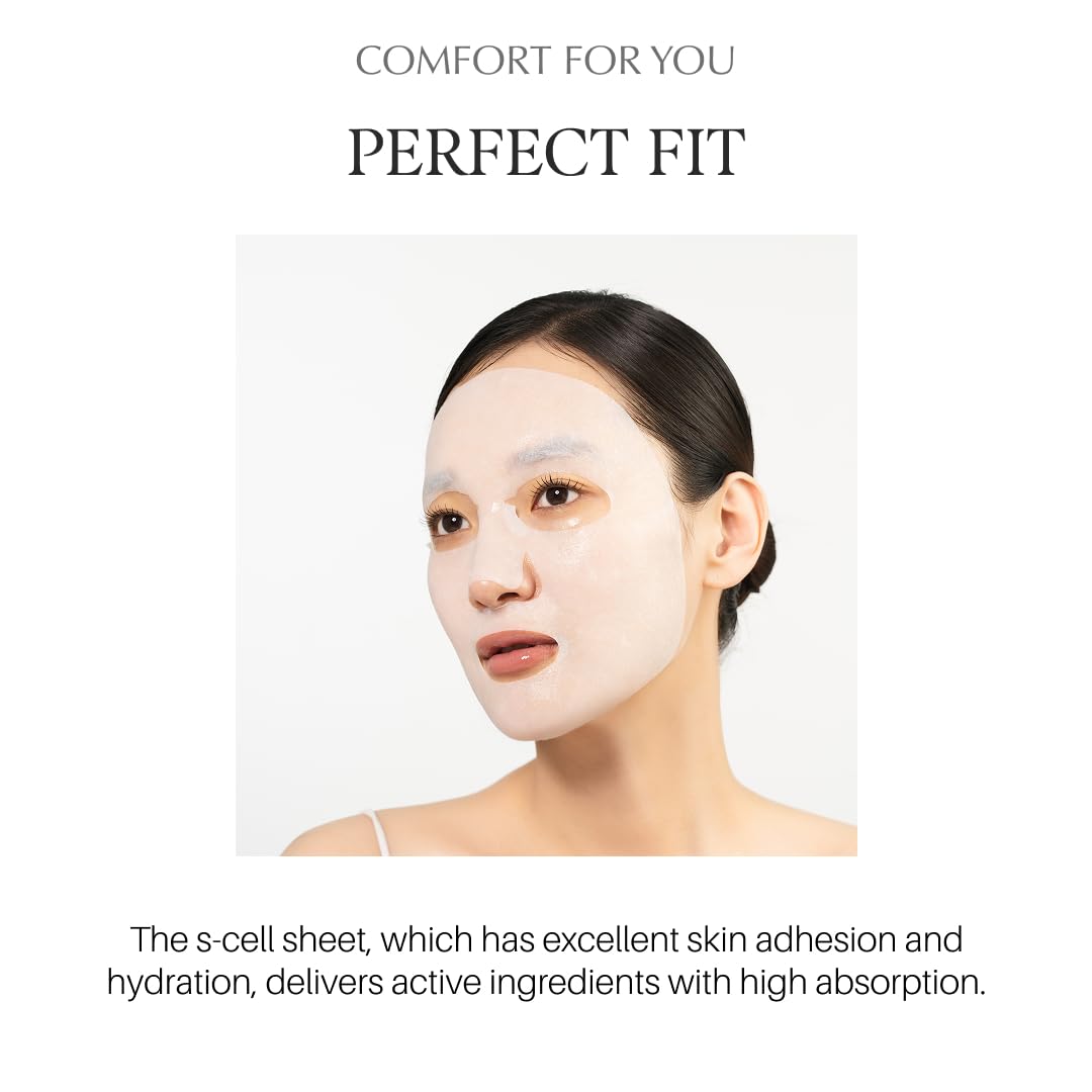 d'alba Piedmont Italian White Truffle Nourishing Mask 5pcs, Vegan Skincare, Nourishing Sheet Mask for Dry and Tired Skin, Deep Hydration, Korean Skin Care - Medaid International